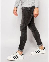 graue enge Jeans von Asos