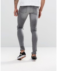 graue enge Jeans von Asos