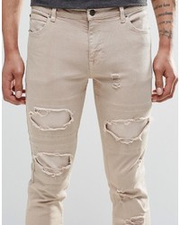 graue enge Jeans von Asos