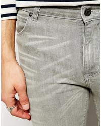 graue enge Jeans von Asos