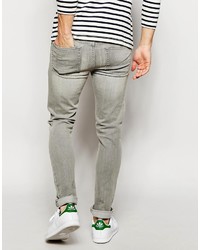 graue enge Jeans von Asos