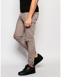 graue enge Jeans von Asos