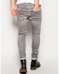 graue enge Jeans von Asos