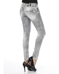 graue enge Jeans von CIPO & BAXX