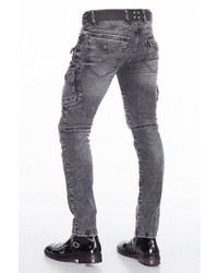 graue enge Jeans von Cipo & Baxx