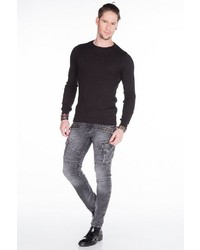 graue enge Jeans von Cipo & Baxx