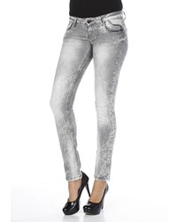 graue enge Jeans von CIPO & BAXX