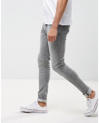 graue enge Jeans von Nudie Jeans