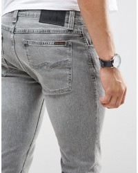 graue enge Jeans von Nudie Jeans