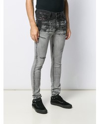 graue enge Jeans von Diesel