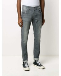 graue enge Jeans von Dondup