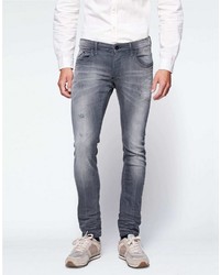 graue enge Jeans von G-Star RAW