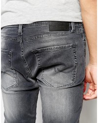 graue enge Jeans von Jack and Jones