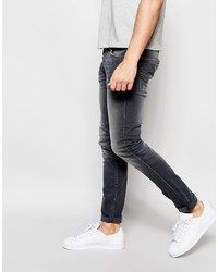 graue enge Jeans von Jack and Jones