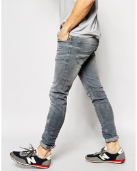 graue enge Jeans von Replay