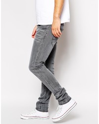 graue enge Jeans von Lee