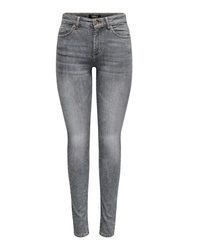 graue enge Jeans von Only