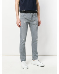 graue enge Jeans von Les Hommes Urban