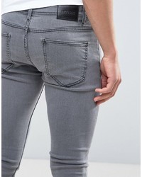 graue enge Jeans von ONLY & SONS