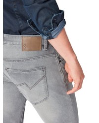 graue enge Jeans von Tom Tailor Denim