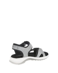 graue flache Sandalen aus Leder von Jenny