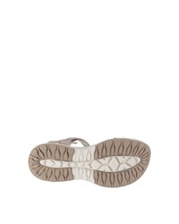 graue flache Sandalen aus Segeltuch von Skechers