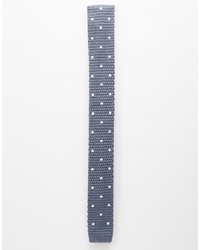 graue gepunktete Krawatte von Asos