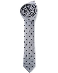 graue gepunktete Krawatte von Dolce & Gabbana