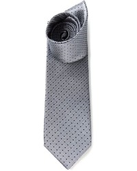 graue gepunktete Krawatte von Lanvin
