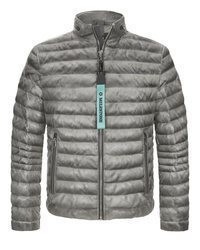 graue gesteppte Leder Bomberjacke von Milestone