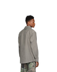 graue gesteppte Shirtjacke von Fear Of God