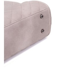 graue gesteppte Shopper Tasche aus Leder von EMILY & NOAH