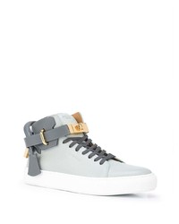 graue hohe Sneakers aus Leder von Buscemi