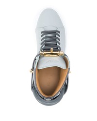 graue hohe Sneakers aus Leder von Buscemi