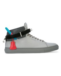 graue hohe Sneakers aus Leder von Buscemi