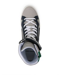 graue hohe Sneakers aus Leder von Pierre Hardy