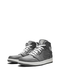 graue hohe Sneakers aus Leder von Jordan