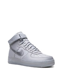 graue hohe Sneakers aus Leder von Nike