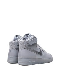 graue hohe Sneakers aus Leder von Nike