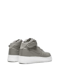 graue hohe Sneakers aus Leder von Nike