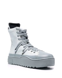 graue hohe Sneakers aus Leder von Diesel