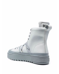 graue hohe Sneakers aus Leder von Diesel