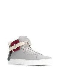 graue hohe Sneakers aus Leder von Buscemi