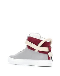 graue hohe Sneakers aus Leder von Buscemi