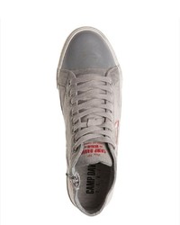 graue hohe Sneakers aus Leder von Camp David