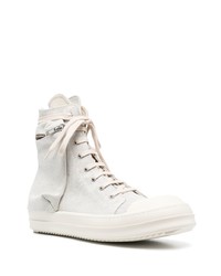 graue hohe Sneakers aus Leder von Rick Owens DRKSHDW