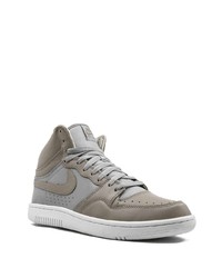 graue hohe Sneakers aus Leder von Nike