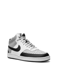 graue hohe Sneakers aus Leder von Nike