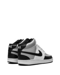 graue hohe Sneakers aus Leder von Nike