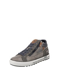 graue hohe Sneakers aus Leder von Dockers by Gerli